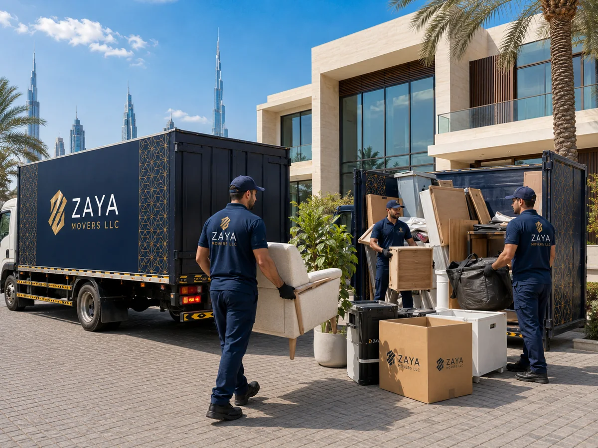 Zaya Movers junk removal team clearing unwanted household items